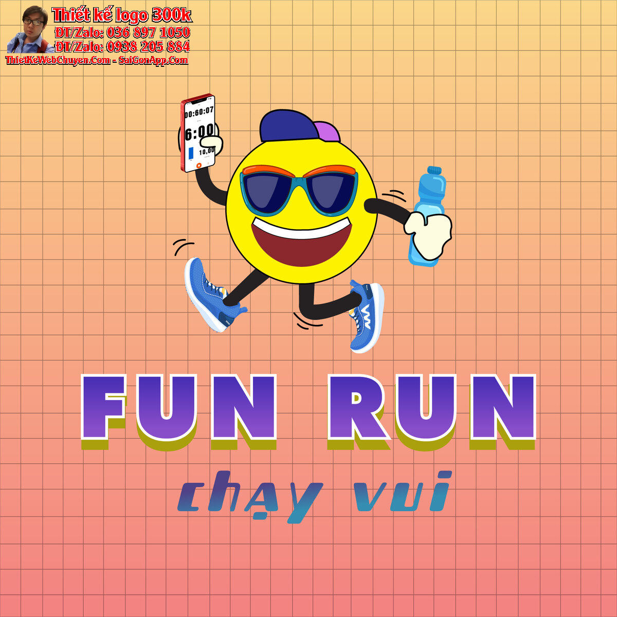 Thiết kế logo Kính Thể Thao FUN RUN