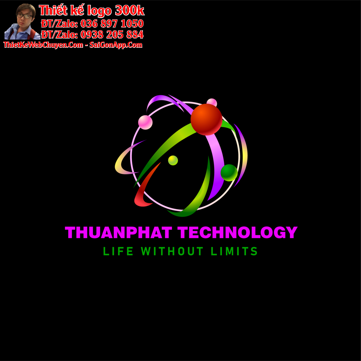 Thiết kế logo Kỹ Thuật Công Nghệ THUANPHAT TECHNOLOGY