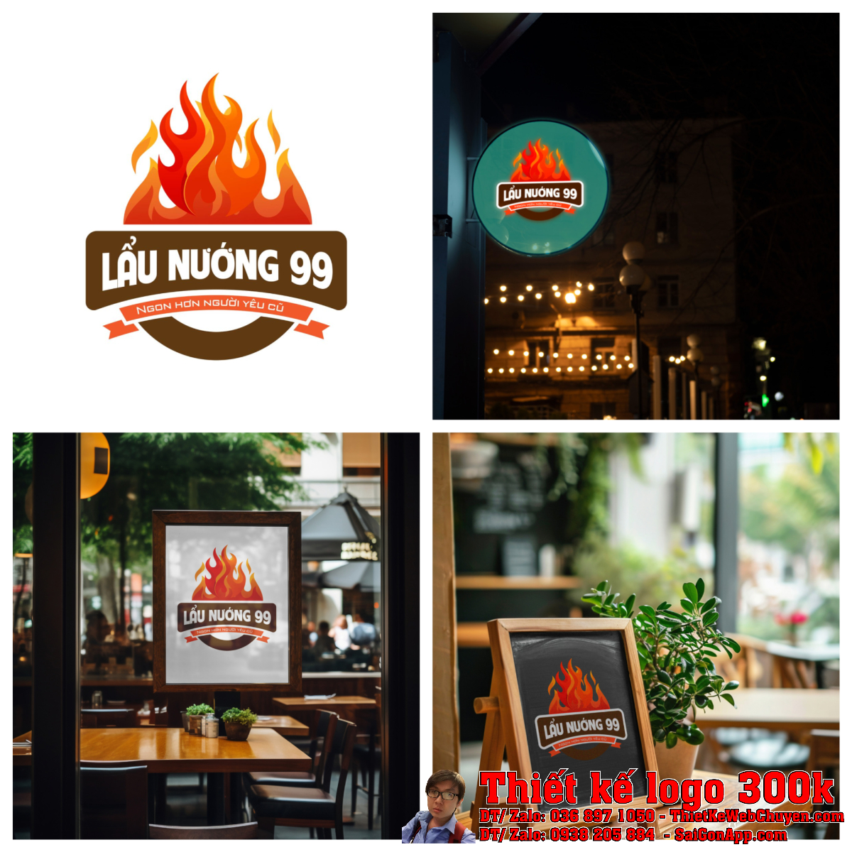 Biến thể logo Biến thể Logo Lẩu Nướng 99