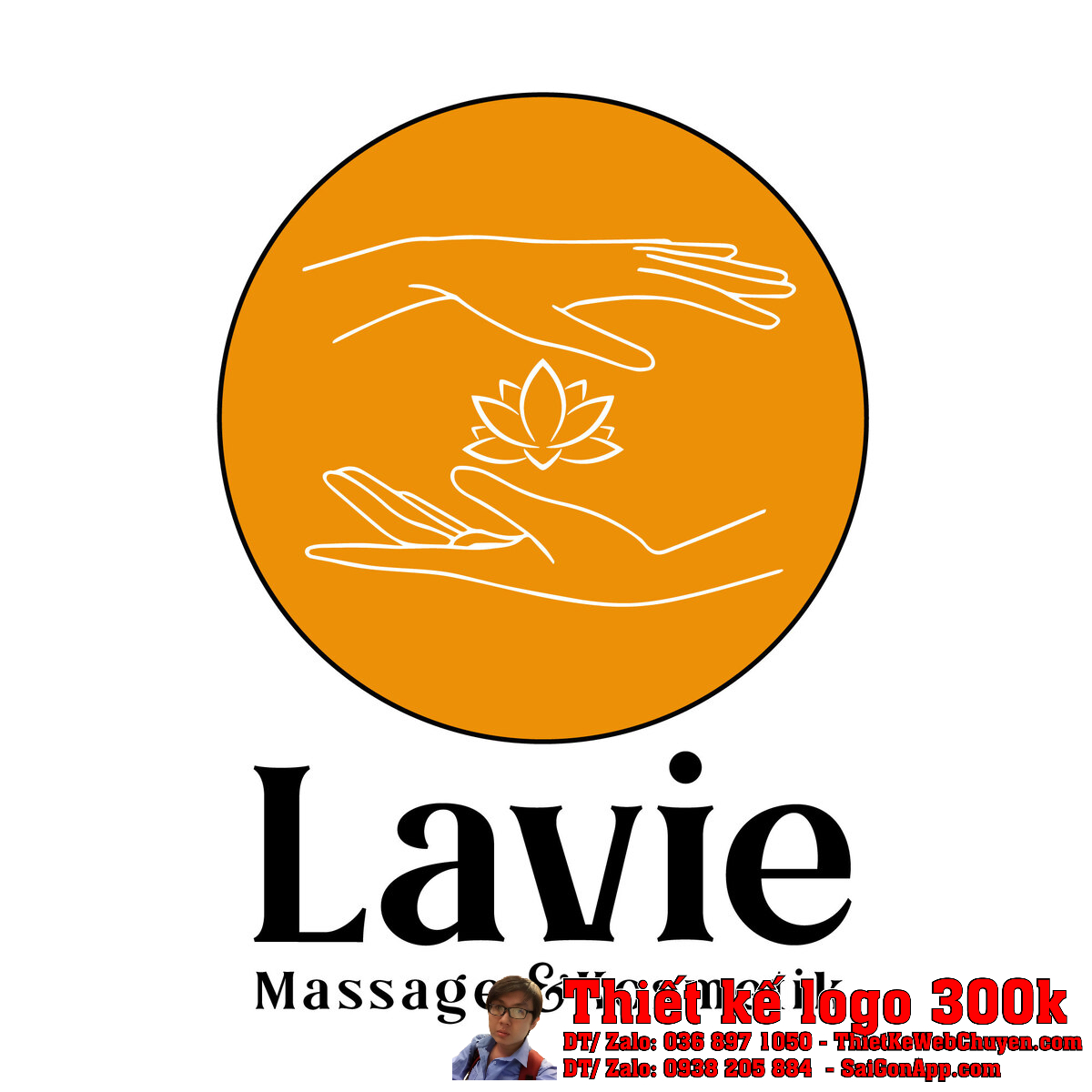Thiết kế logo Lavie chuyên nghiệp cho spa và massage