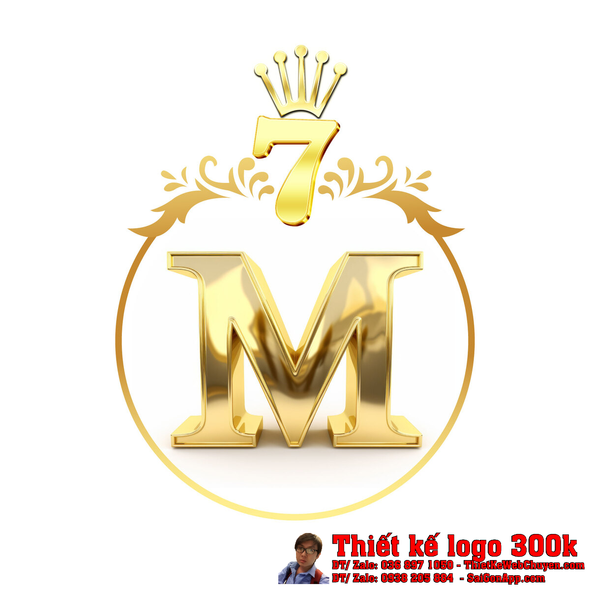 Thiết kế logo M mẫu 1