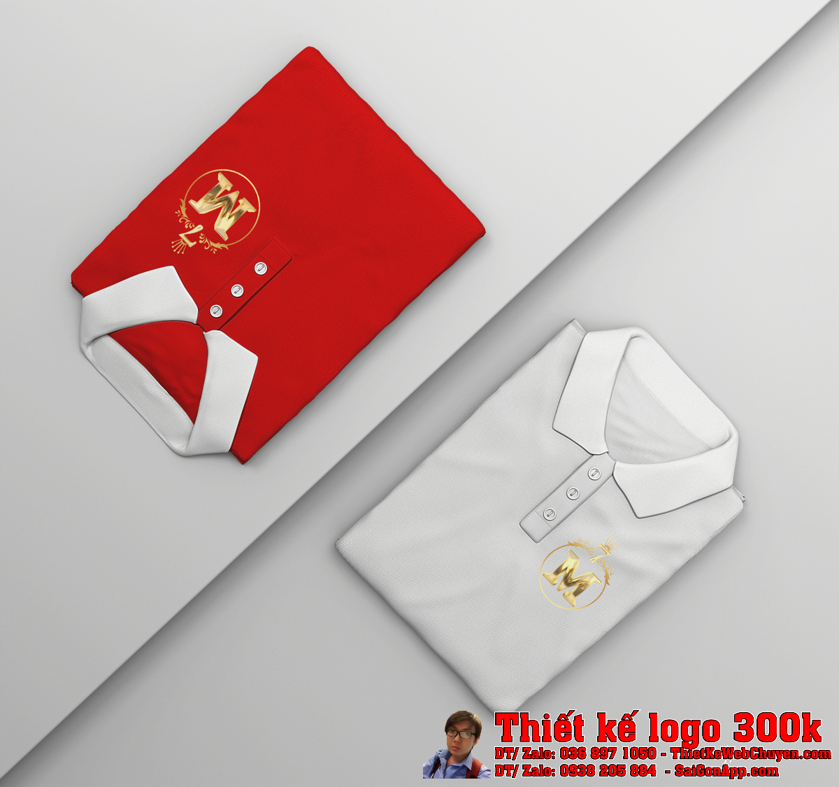 Thiết kế logo M mẫu 4