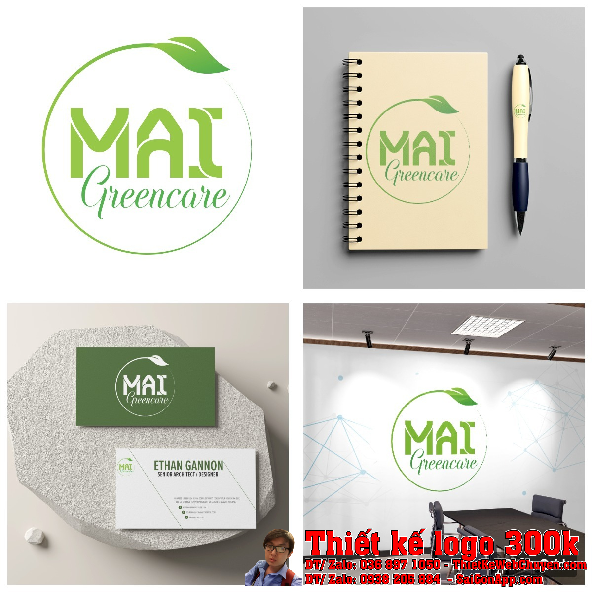 Thiết kế logo Mai Greencare