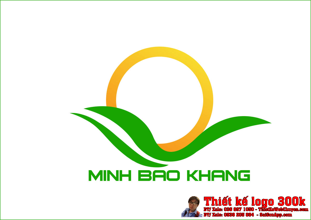 Phân tích chi tiết Thiết kế logo Minh Bảo Khang với biểu tượng mặt trời và lá cây