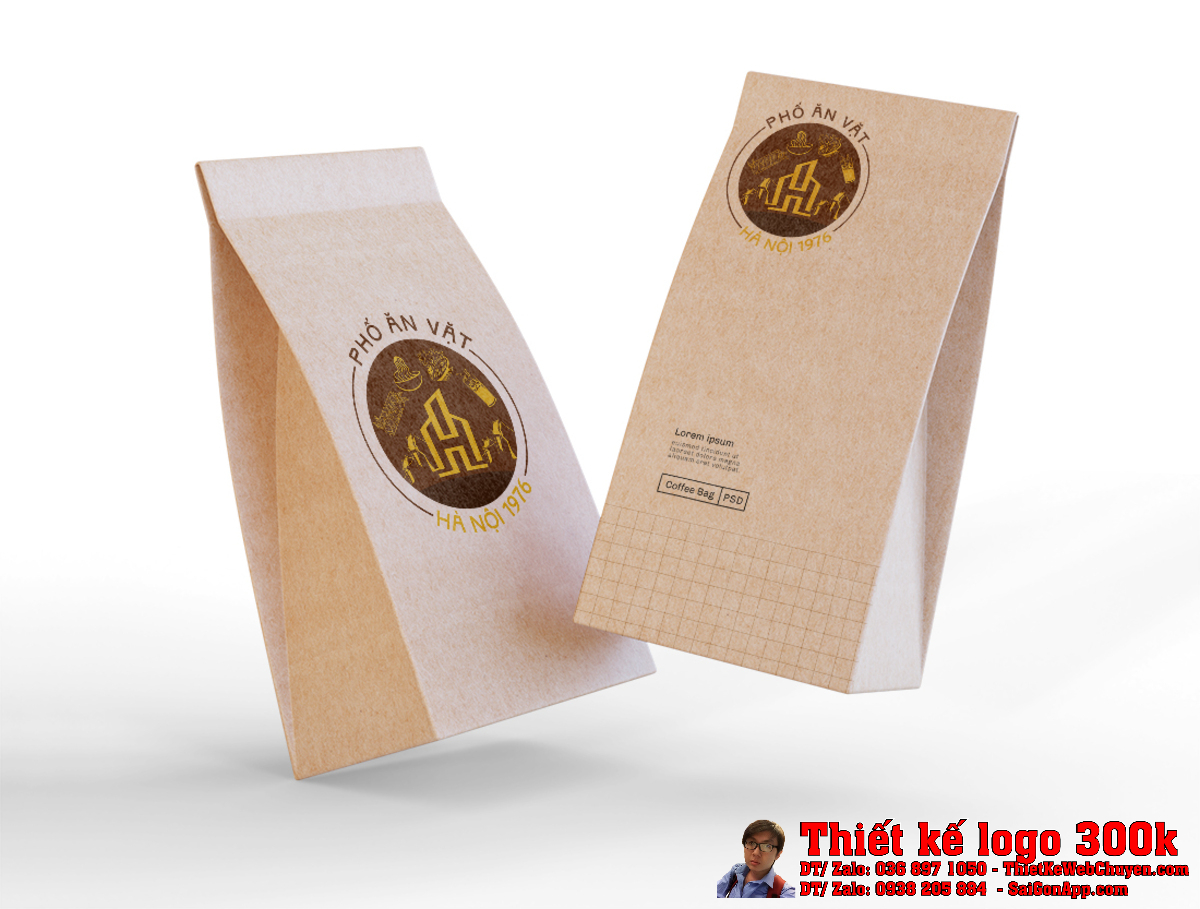 Thiết kế logo Một thoáng Hà Nội trên nền sáng