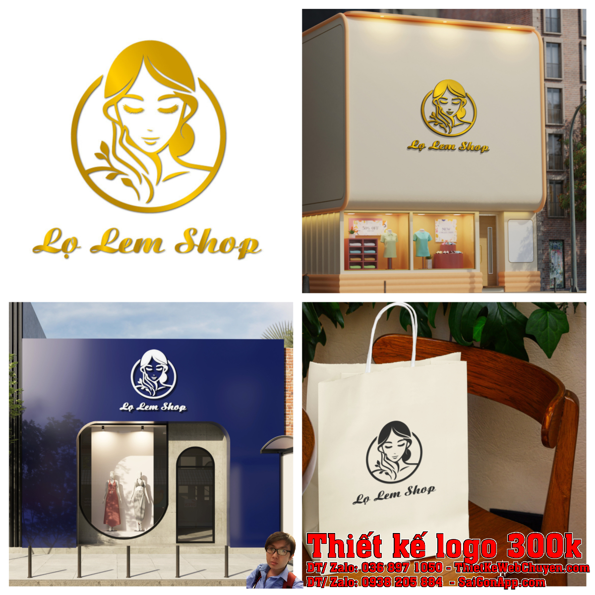 Ứng dụng nhận diện thương hiệu Nail Lọ Lem Shop