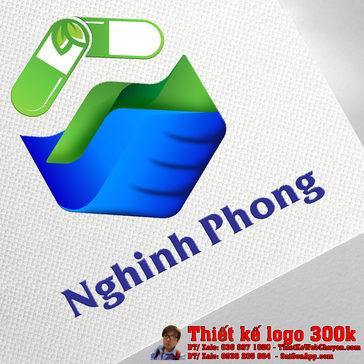 Thiết kế logo Nghinh Phong phối cảnh 3D