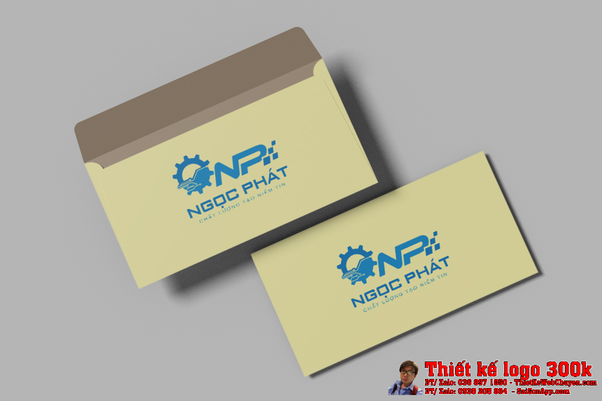 Logo Ngọc Phát kết hợp slogan