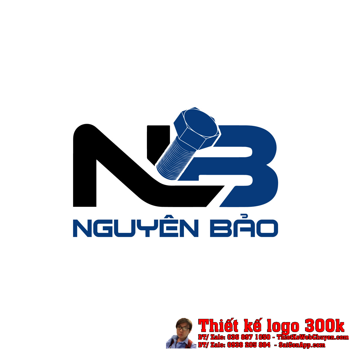 Tổng thể thiết kế logo Nguyên Bảo ngành cơ khí