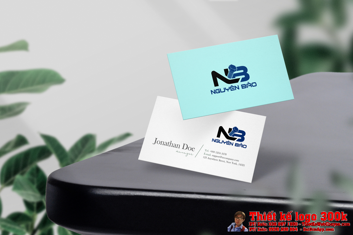 Ứng dụng logo Nguyên Bảo trên nền tối