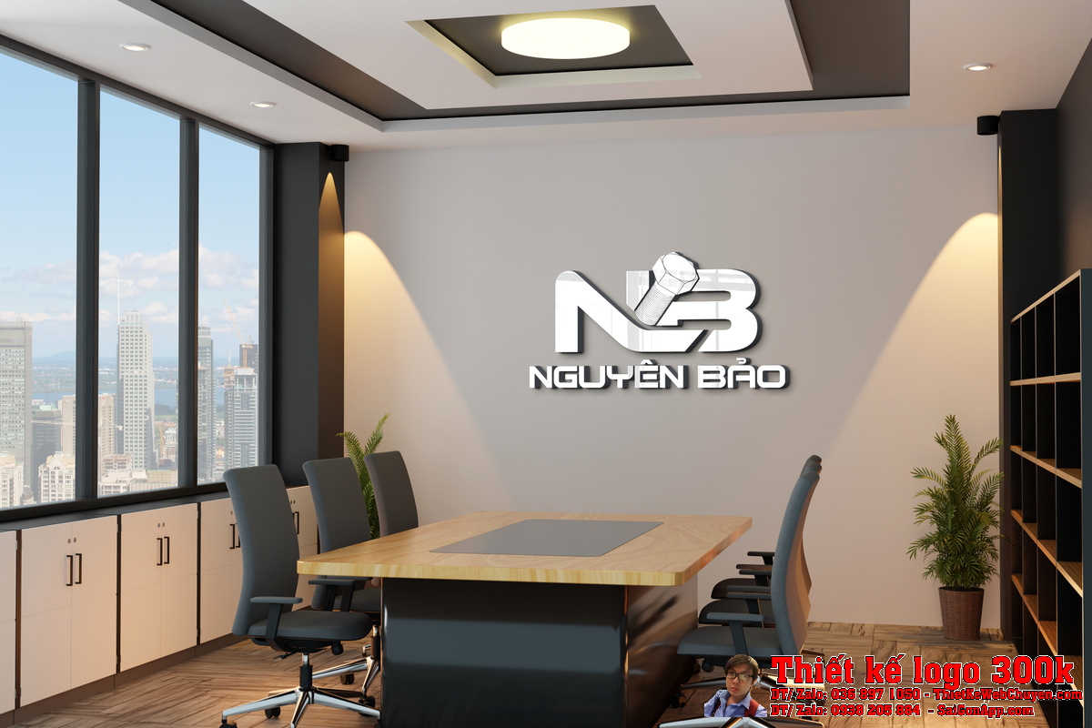 Logo Nguyên Bảo dạng âm bản dương bản