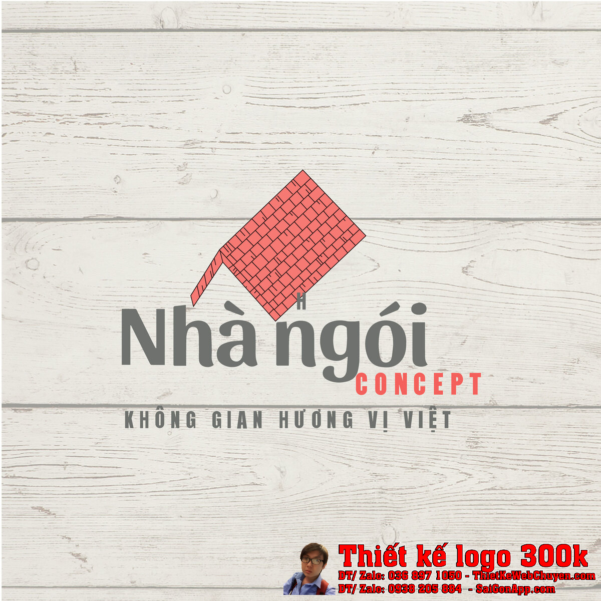 Thiết kế logo Nhà ngói mẫu 1