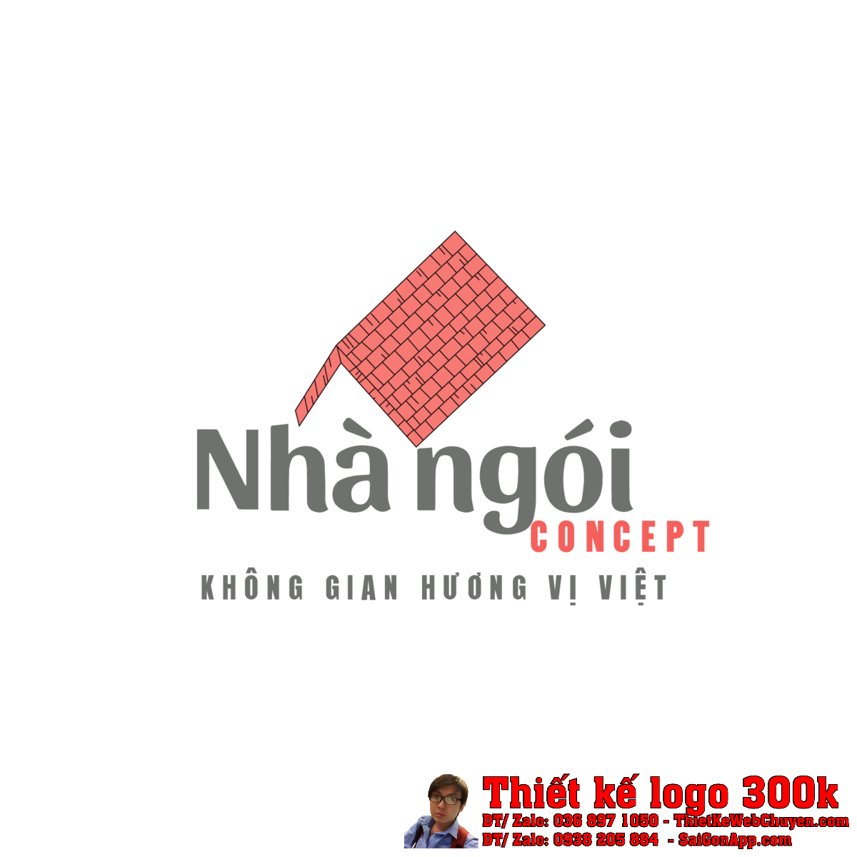 Thiết kế logo Nhà ngói mẫu 2