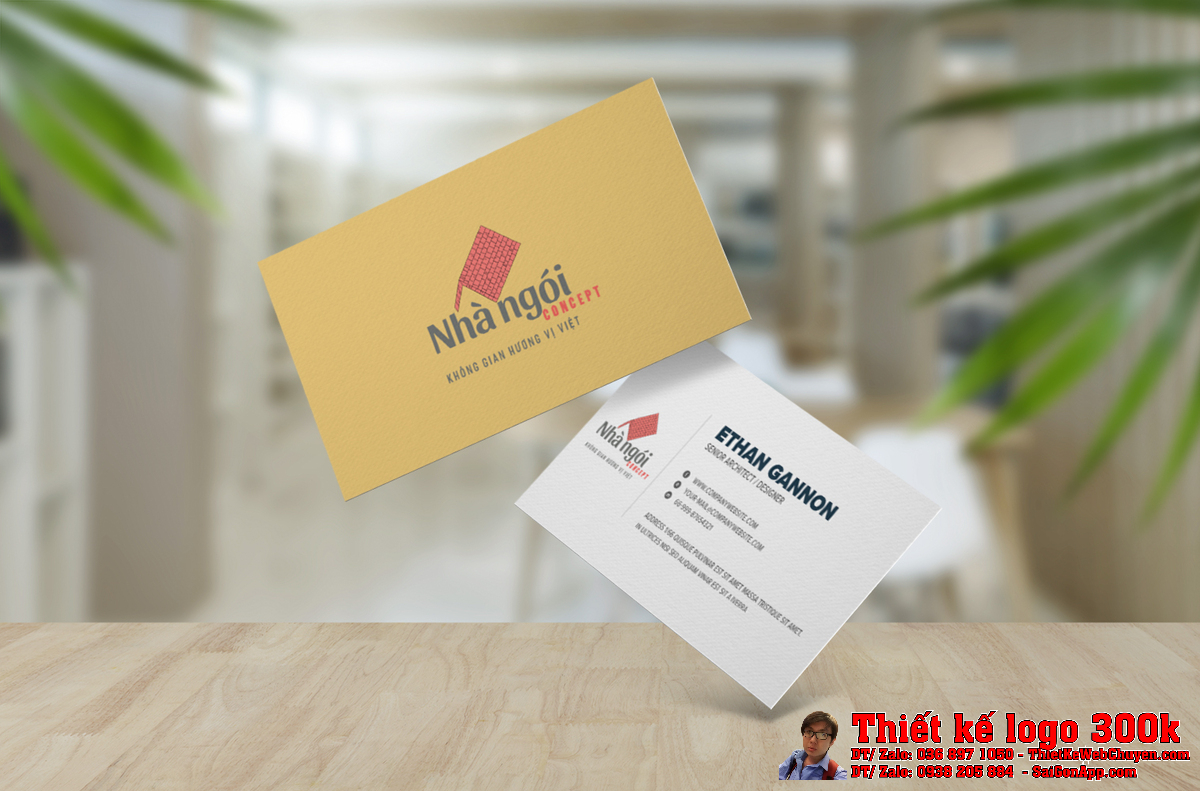 Thiết kế logo Nhà ngói mẫu 4