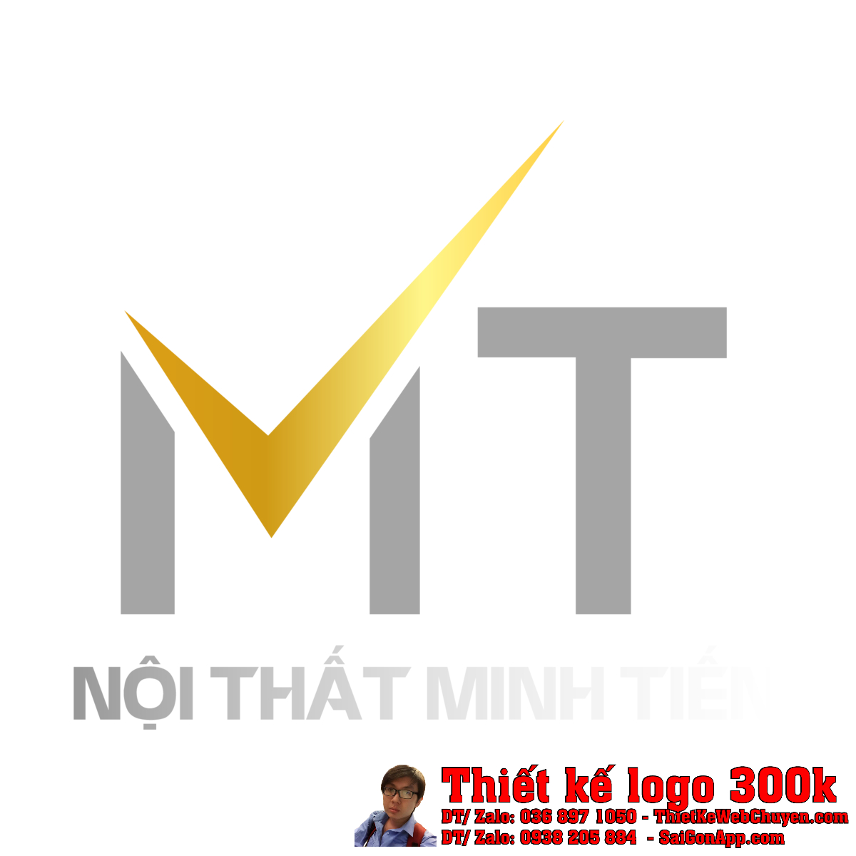 Thiết kế logo Nội Thất Minh Tiến phối cảnh