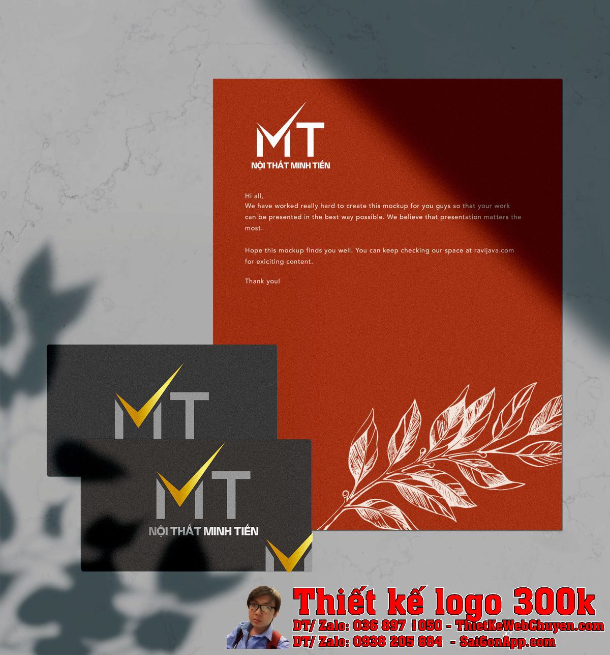 Thiết kế logo Nội Thất Minh Tiến biến thể màu sắc