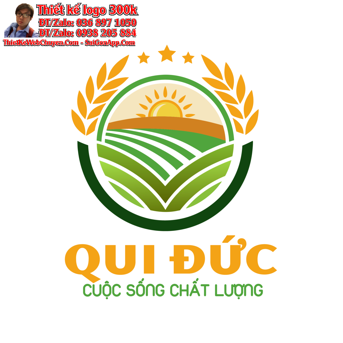 Thiết kế logo Nông Nghiệp Qui Đức
