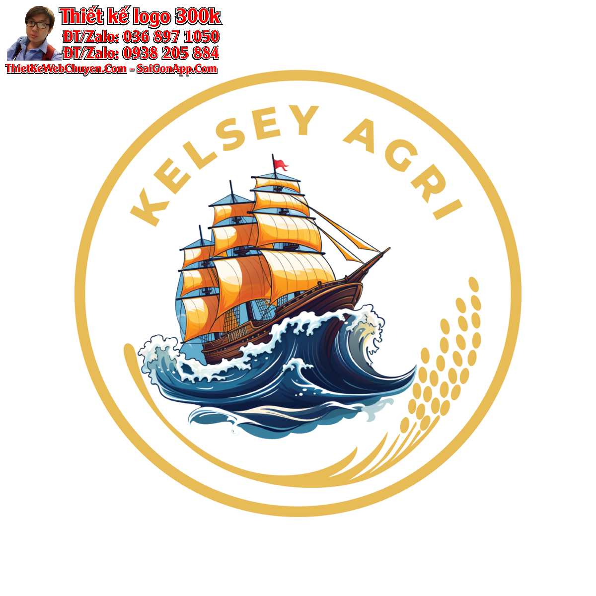 Thiết kế logo Nông nghiệp, thuốc bảo vệ thực vật KELSEY AGRI