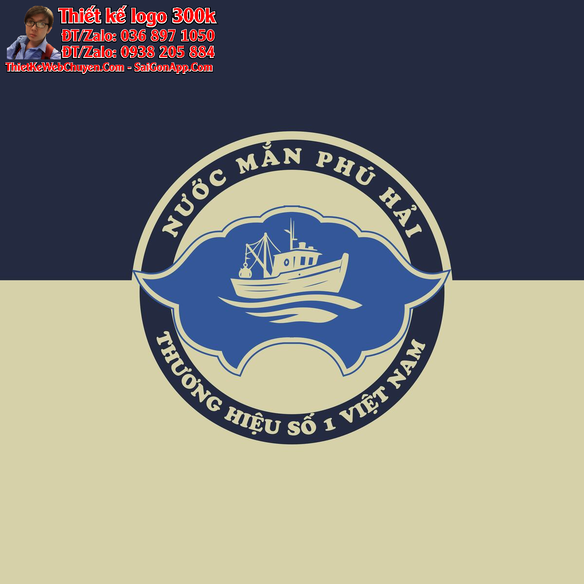 Thiết kế logo Nước Mắm Phú Hải