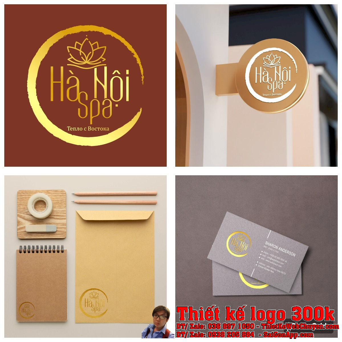 Toàn cảnh bộ nhận diện thiết kế logo OM