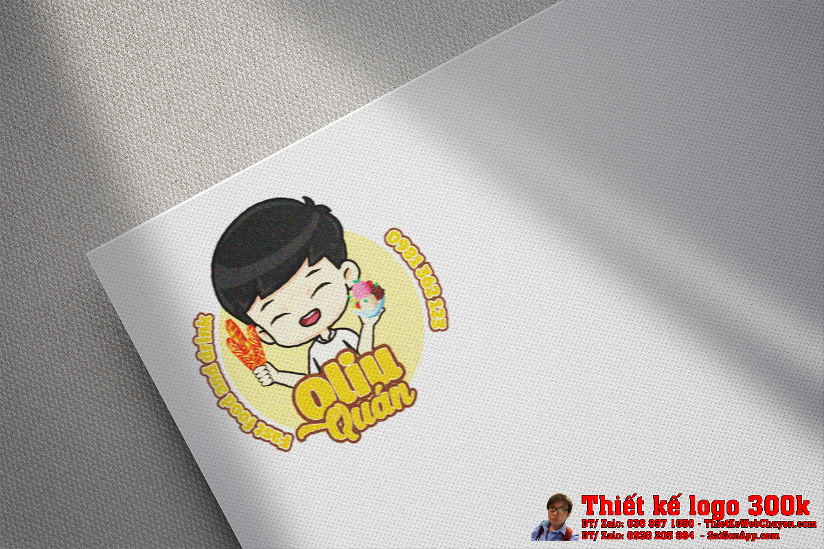 Thiết kế logo Oliu Quán Phối cảnh Thiết kế logo Oliu Quán