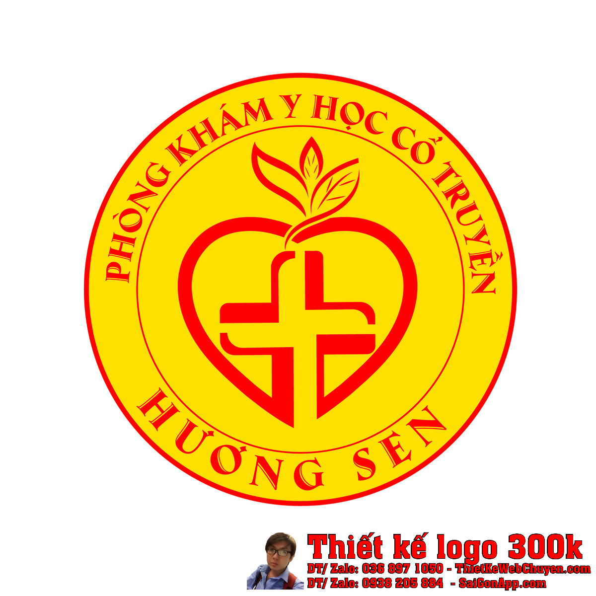 Thiết kế logo PHÒNG KHÁM Y HỌC CỔ TRUYỀN HƯƠNG SEN