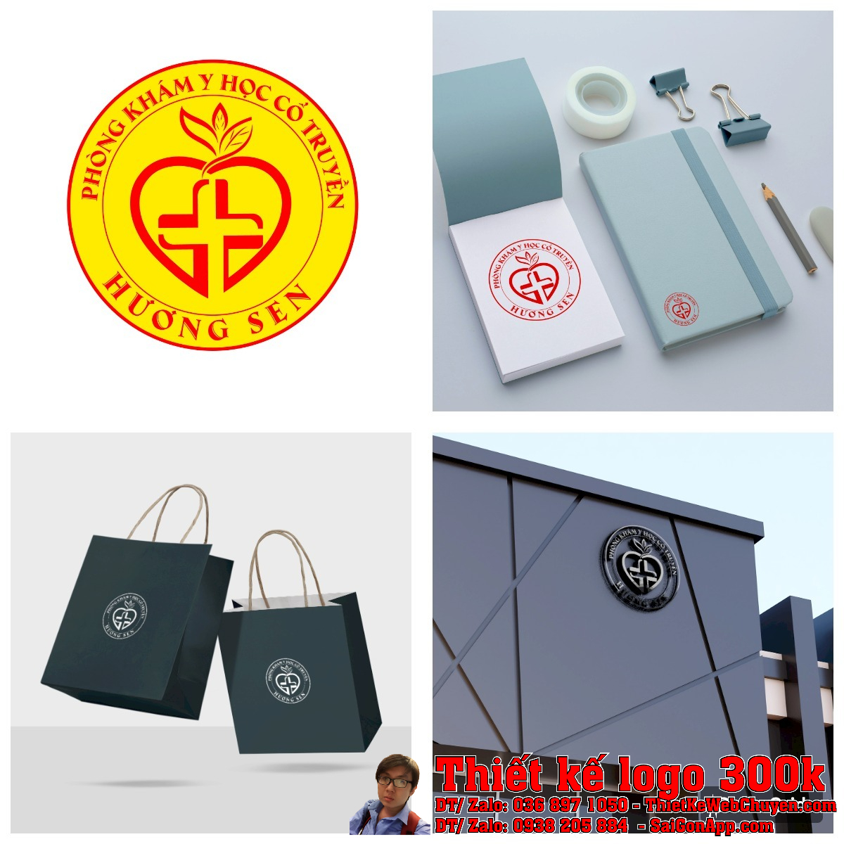 Thiết kế logo PHÒNG KHÁM Y HỌC CỔ TRUYỀN HƯƠNG SEN