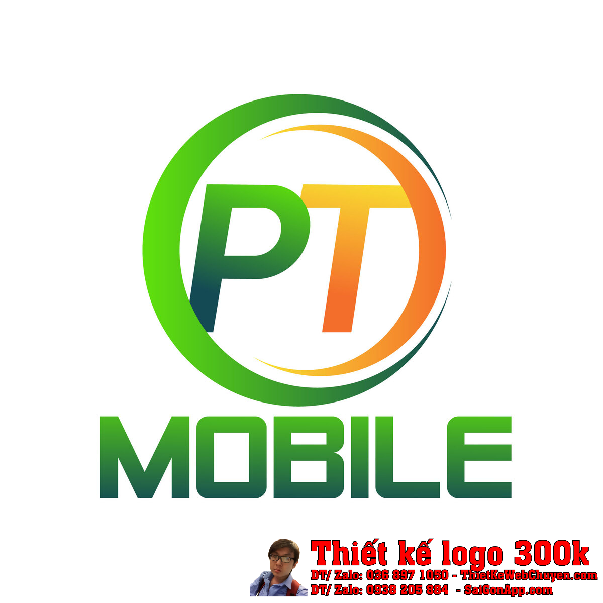 Thiết kế logo PT mobile bản chuẩn