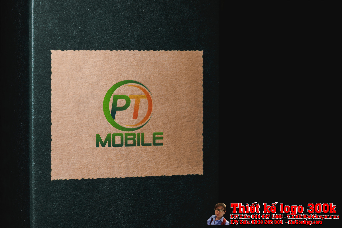 Phối cảnh Thiết kế logo PT mobile 3D