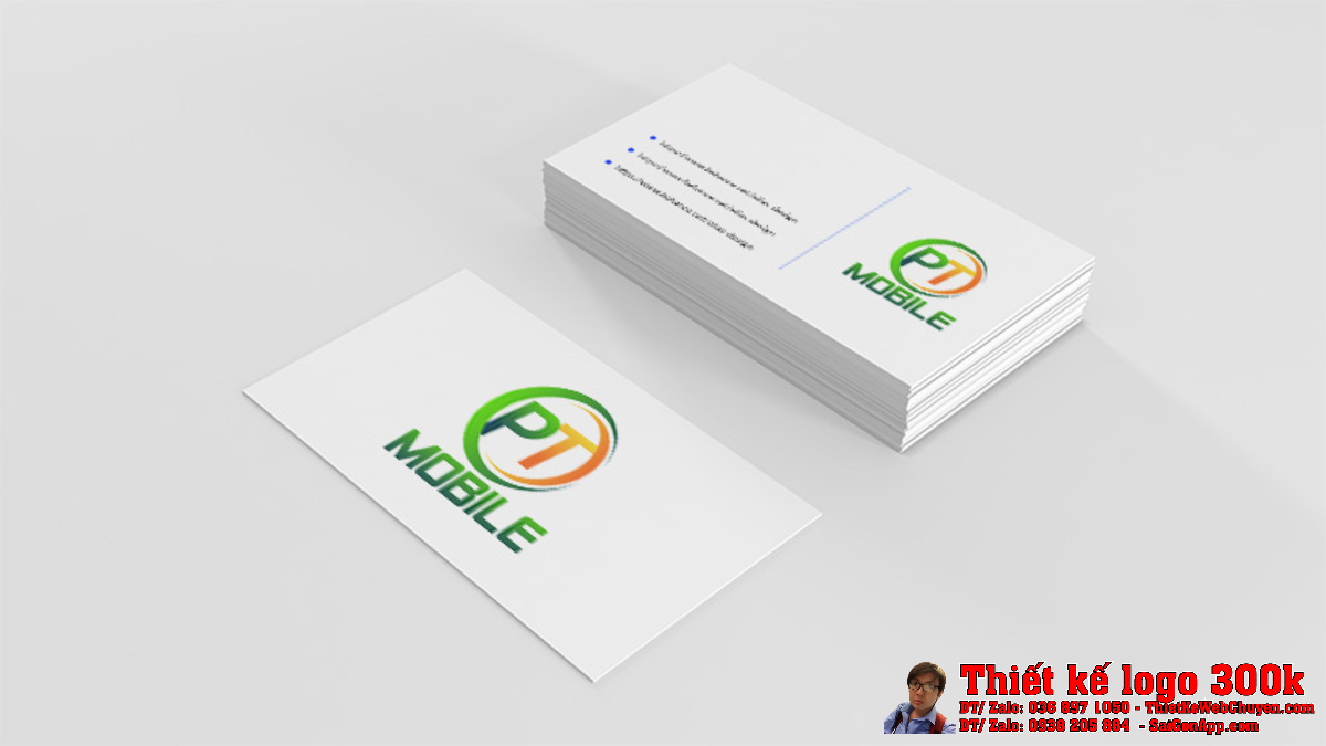 Thiết kế logo PT mobile trên nền tảng số