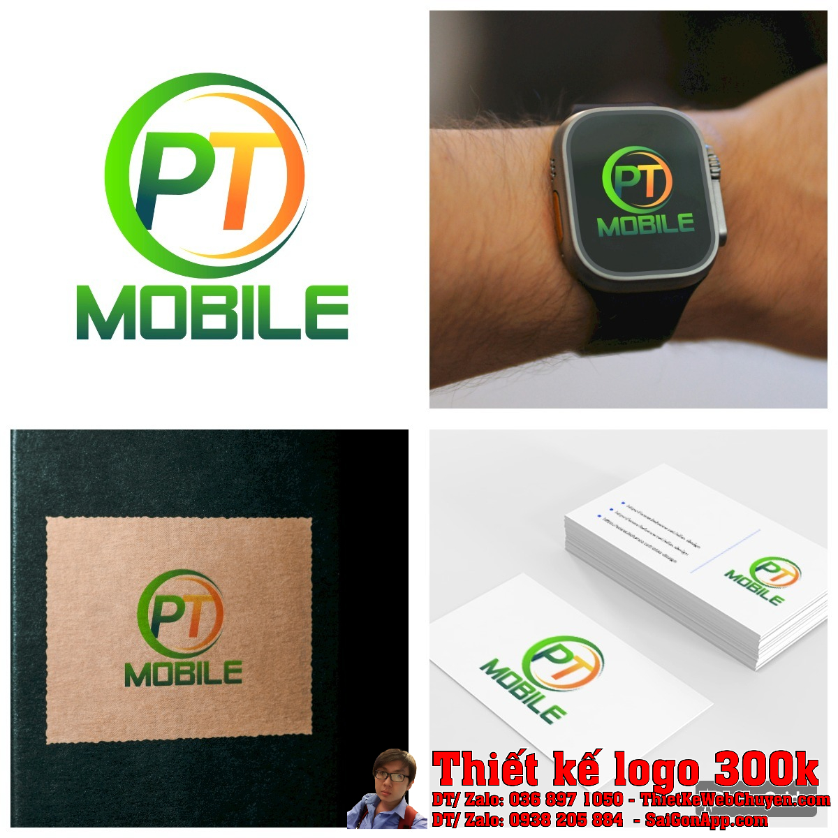Chi tiết biểu tượng Thiết kế logo PT mobile
