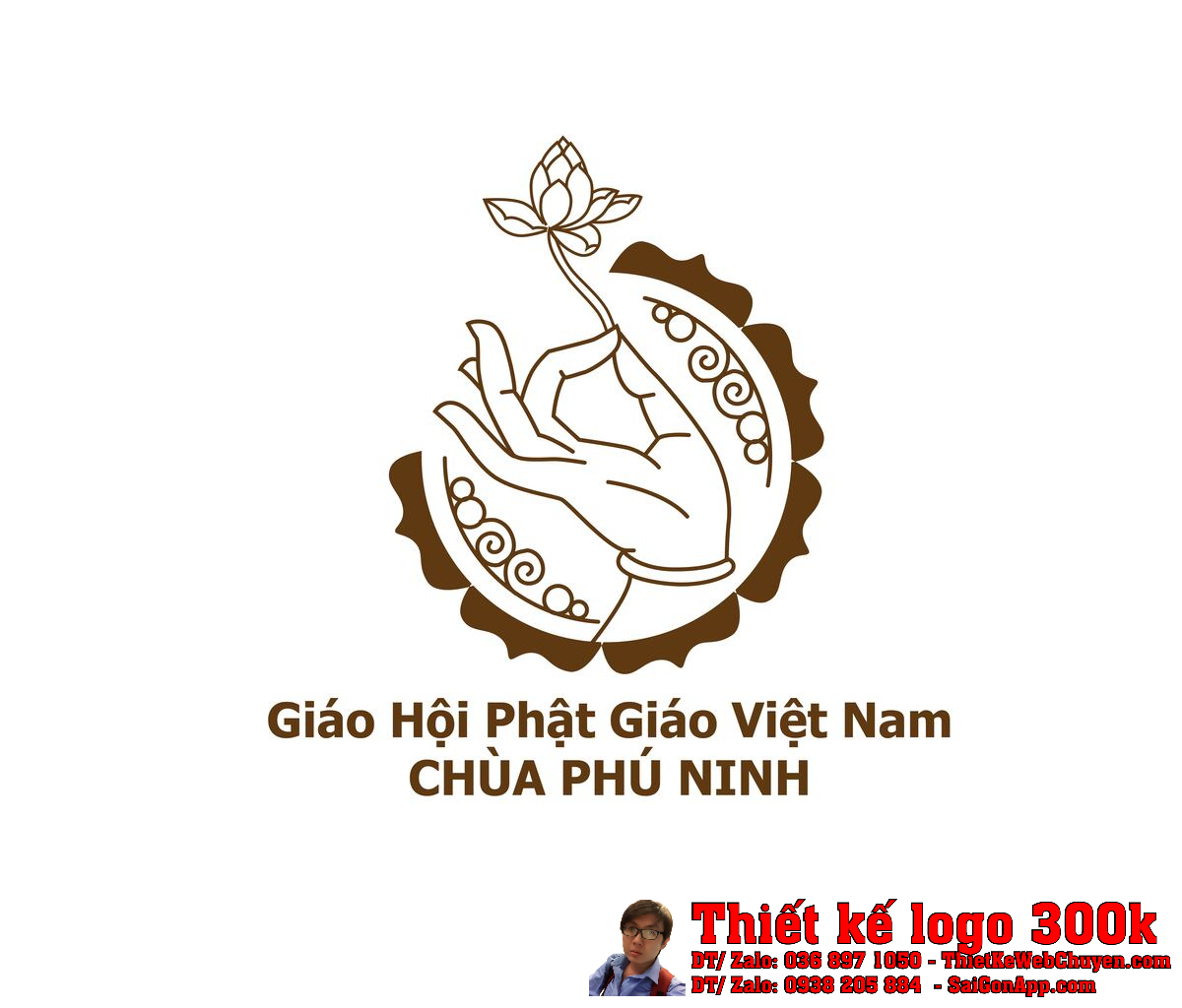 Thiết kế logo Phật giáo CHÙA PHÚ NINH Thiết kế logo Phật giáo CHÙA PHÚ NINH