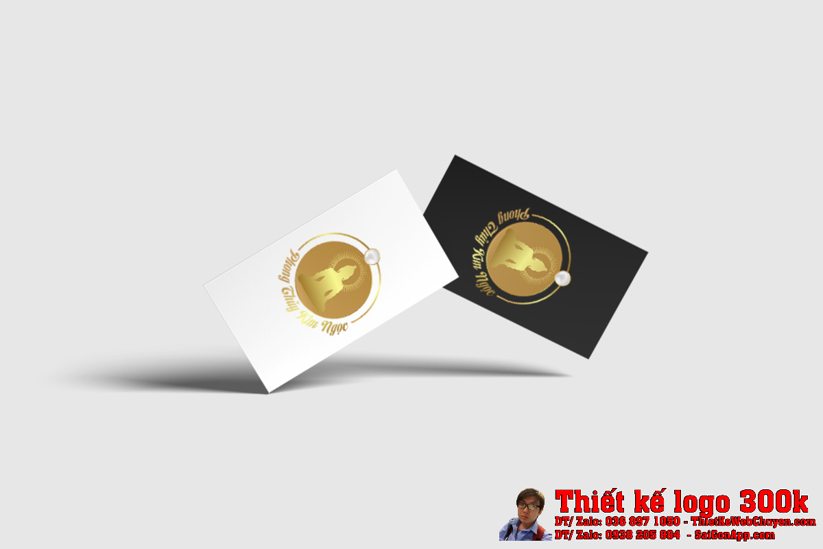 Thiết kế logo Phong Thủy Kim Ngọc trên bảng hiệu