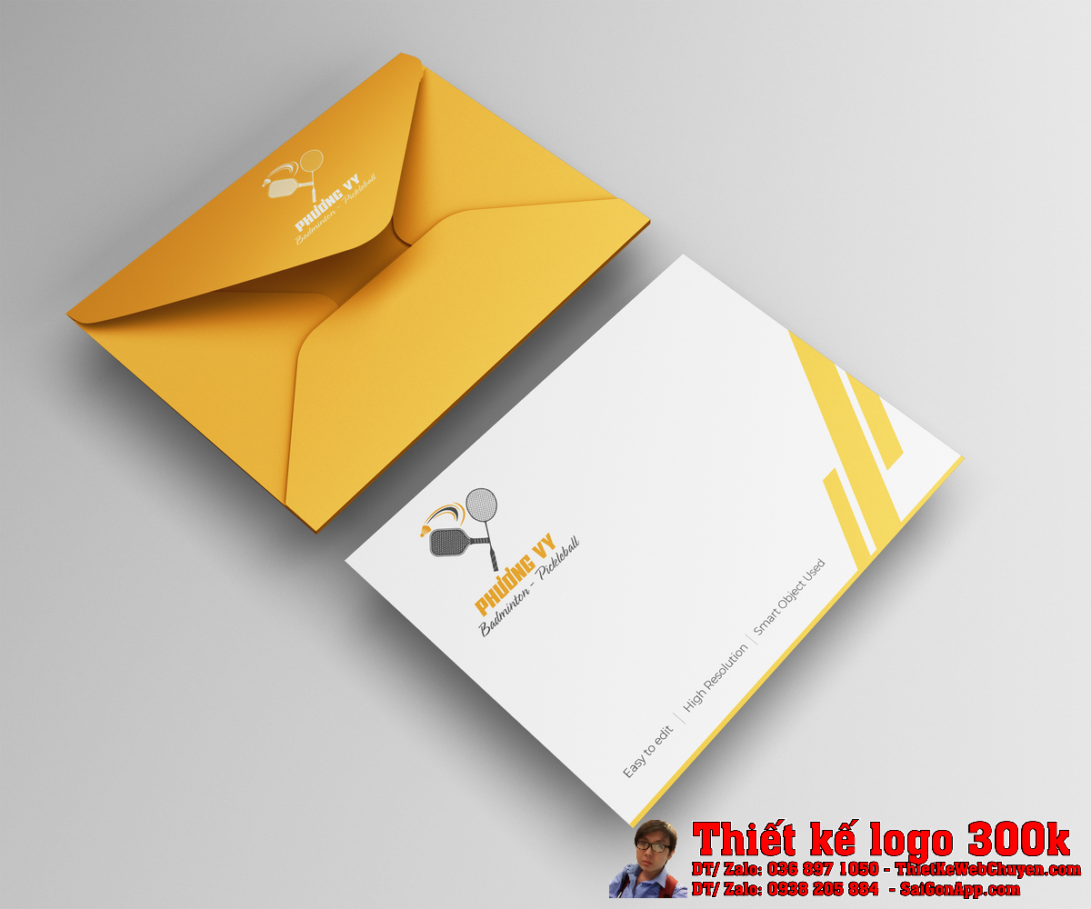 Mẫu logo Phương Vy 2 Thiết kế logo Phương Vy - Phối cảnh trên nền trắng