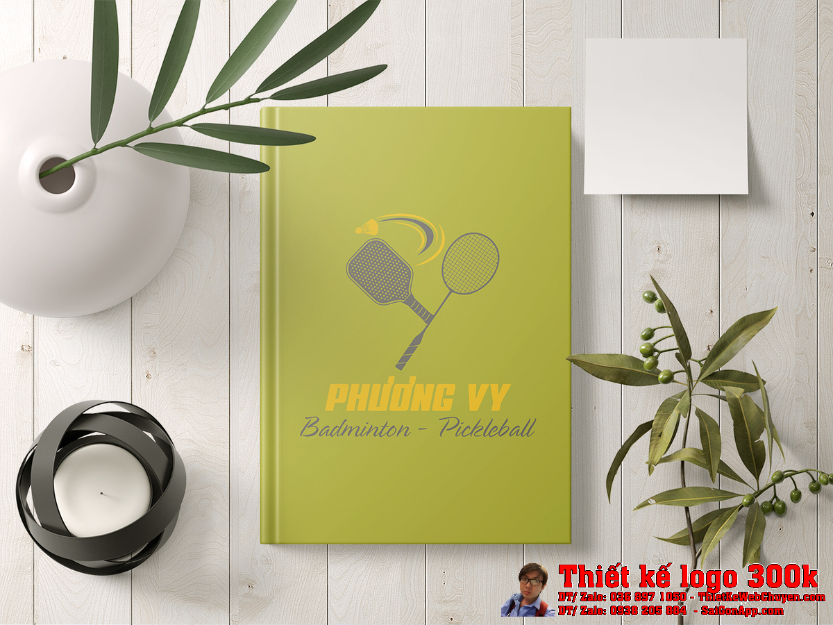 Mẫu logo Phương Vy 3 Thiết kế logo Phương Vy - Chi tiết biểu tượng vợt