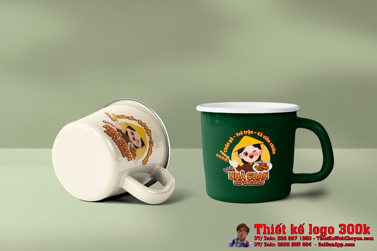 Chi tiết nhân vật trong Thiết kế logo Quán nhà Chan