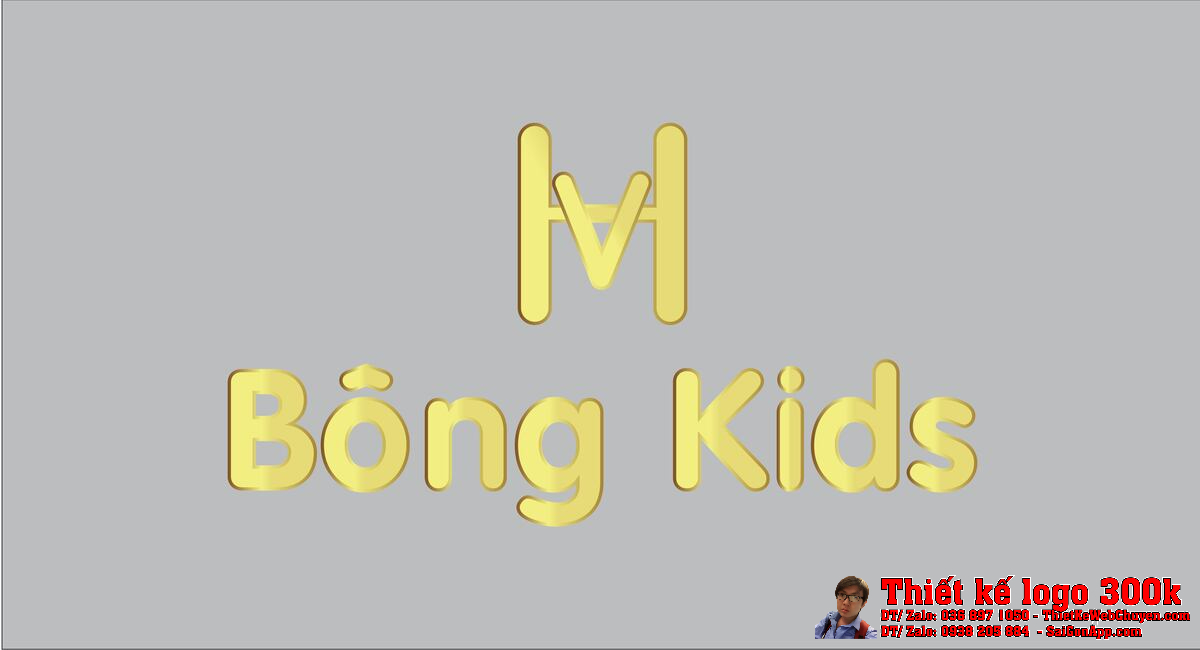 Thiết kế logo Shop trẻ em HV Thiết kế logo Shop trẻ em HV