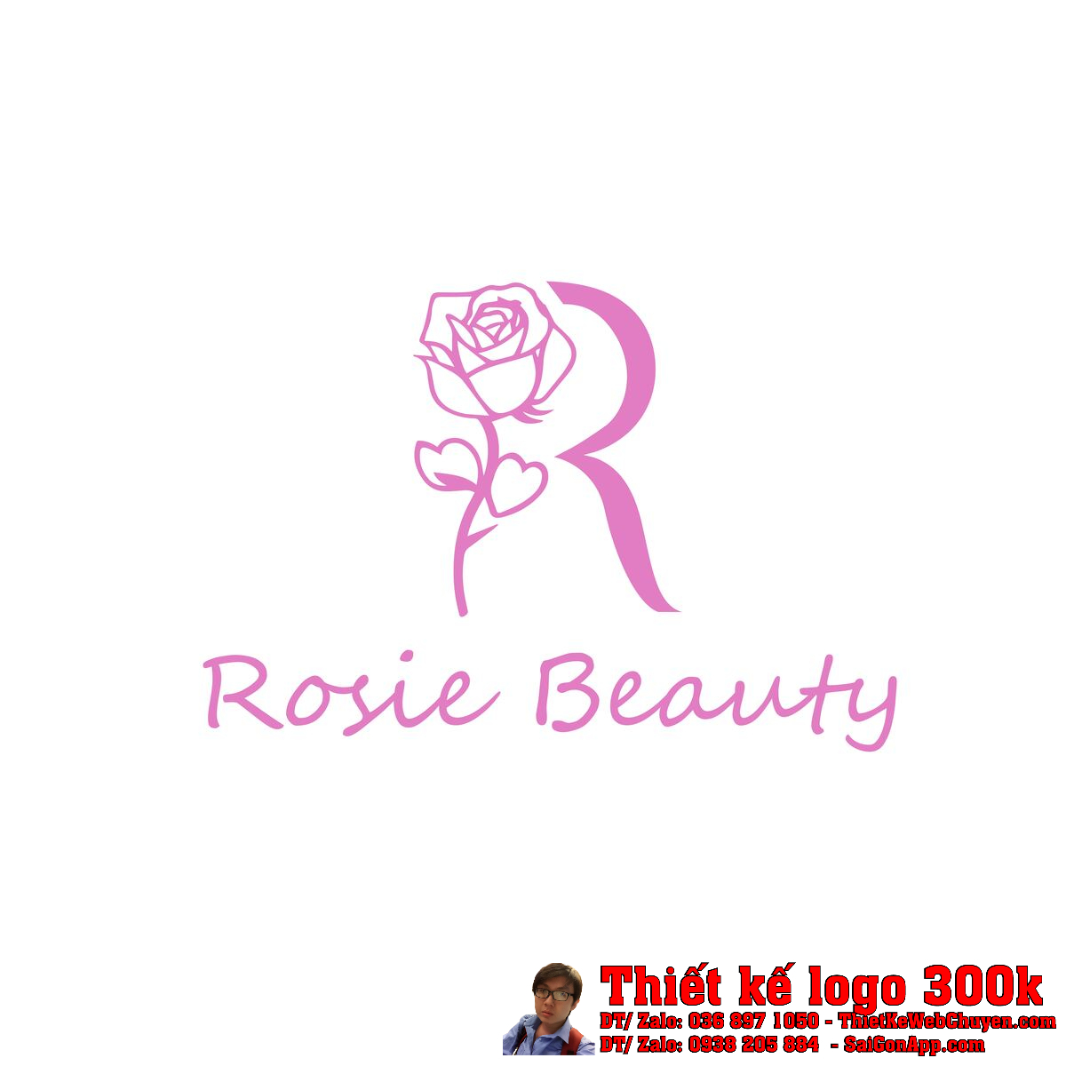 Thiết kế logo Skincare Rosie Beautys
