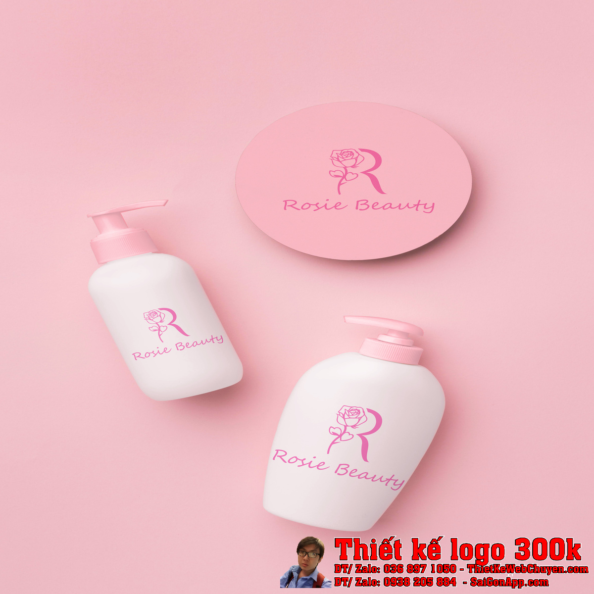 Thiết kế logo Skincare Rosie Beautys