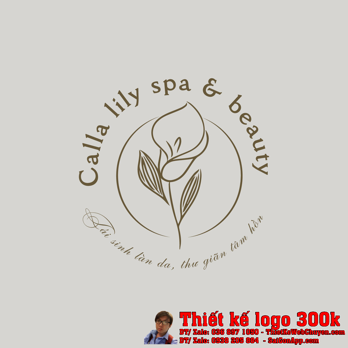 Phối cảnh Thiết kế logo Spa Beauty: Calla Lily Spa Beauty