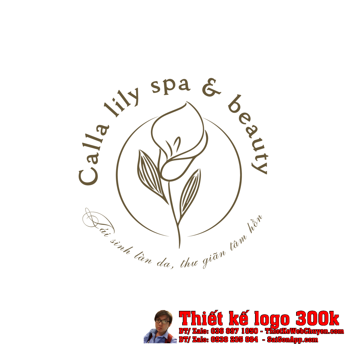 Chi tiết biểu tượng Thiết kế logo Spa Beauty: Calla Lily Spa Beauty