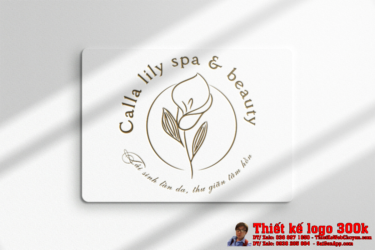 Ứng dụng in ấn Thiết kế logo Spa Beauty: Calla Lily Spa Beauty