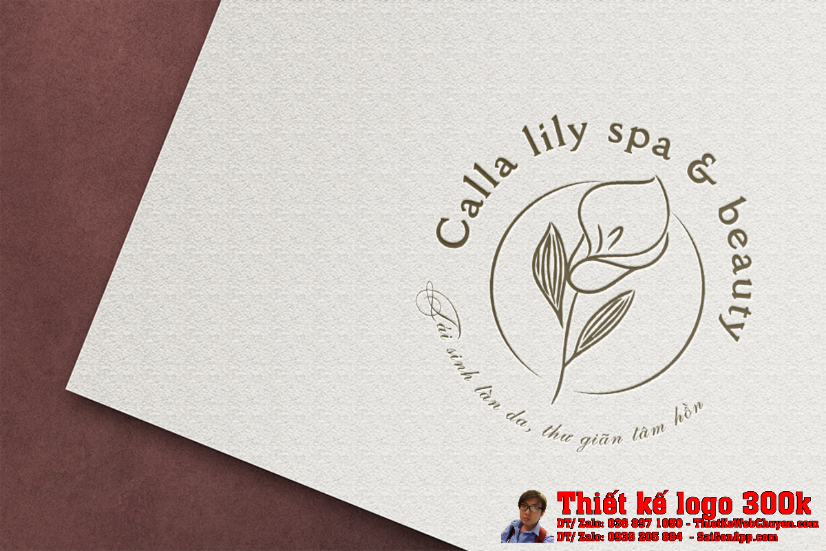 Bảng hiệu Thiết kế logo Spa Beauty: Calla Lily Spa Beauty