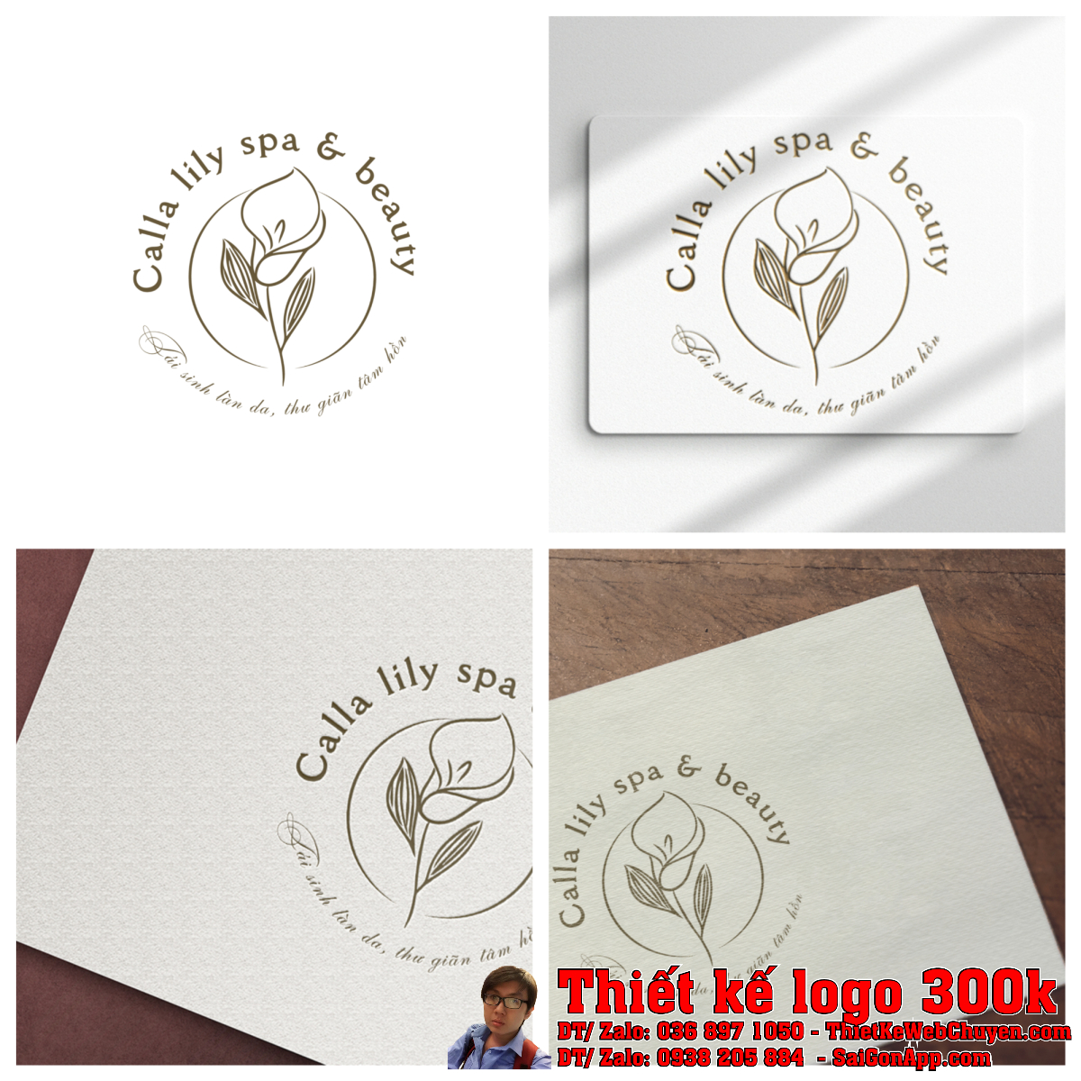 Tổng thể Thiết kế logo Spa Beauty: Calla Lily Spa Beauty