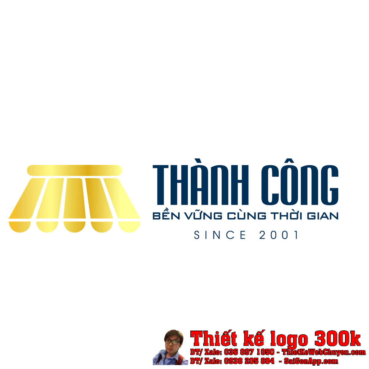 Thiết kế logo THÀNH CÔNG bản chuẩn màu sắc nét