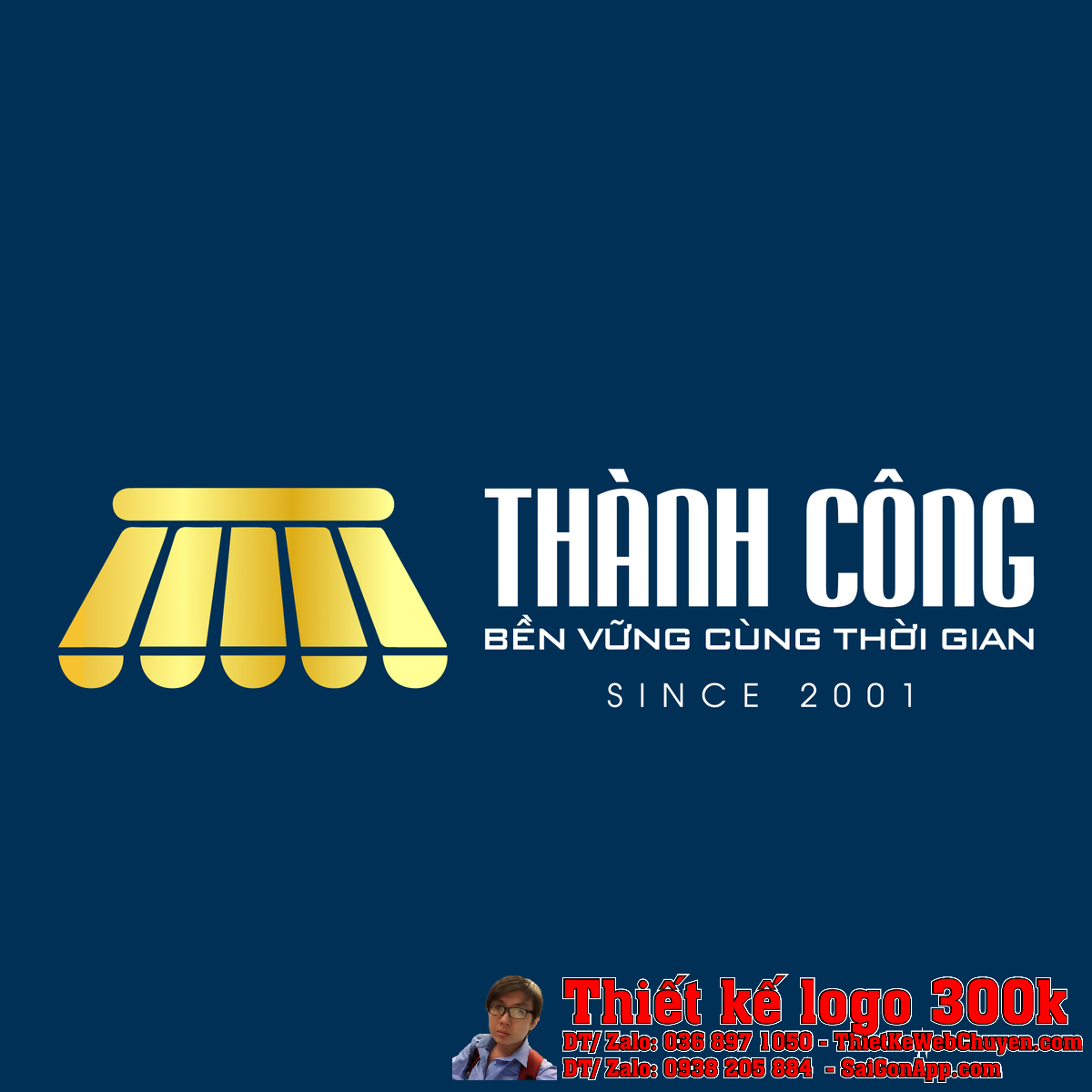 Mẫu Thiết kế logo THÀNH CÔNG trên nền trắng