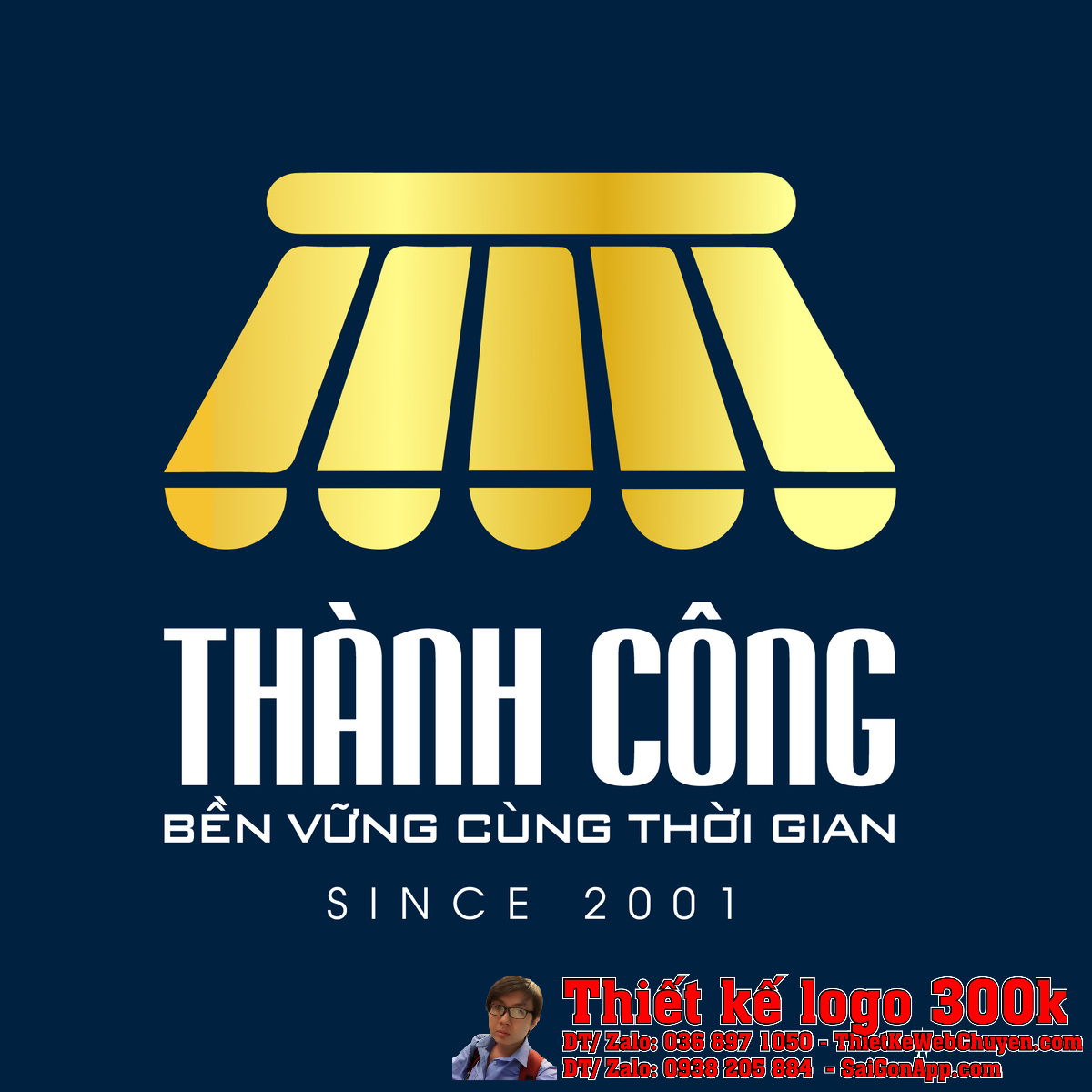 Phối cảnh Thiết kế logo THÀNH CÔNG 3D