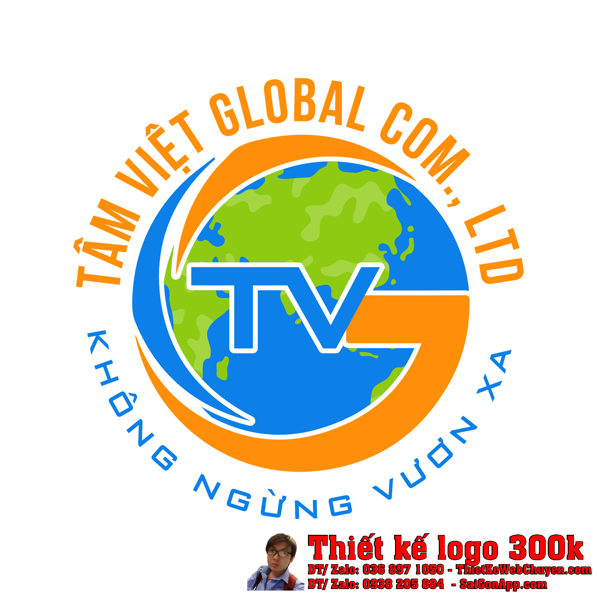 Thiết kế logo Tâm Việt Global chi tiết 2