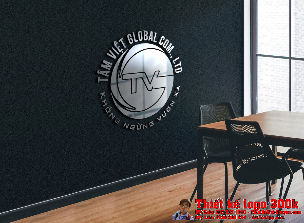 Thiết kế logo Tâm Việt Global chi tiết 5