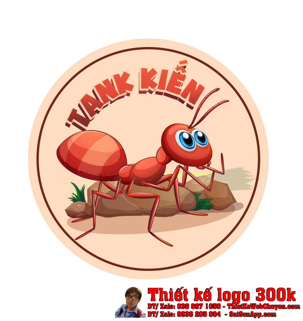 Mẫu Thiết kế logo Tank Kiến Sài Gòn Thiết kế logo Tank Kiến Sài Gòn chuyên nghiệp